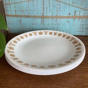 4 Corelle Butterfly Gold Plates 8.5" Luncheon Salad Corning USA Livingware VTG